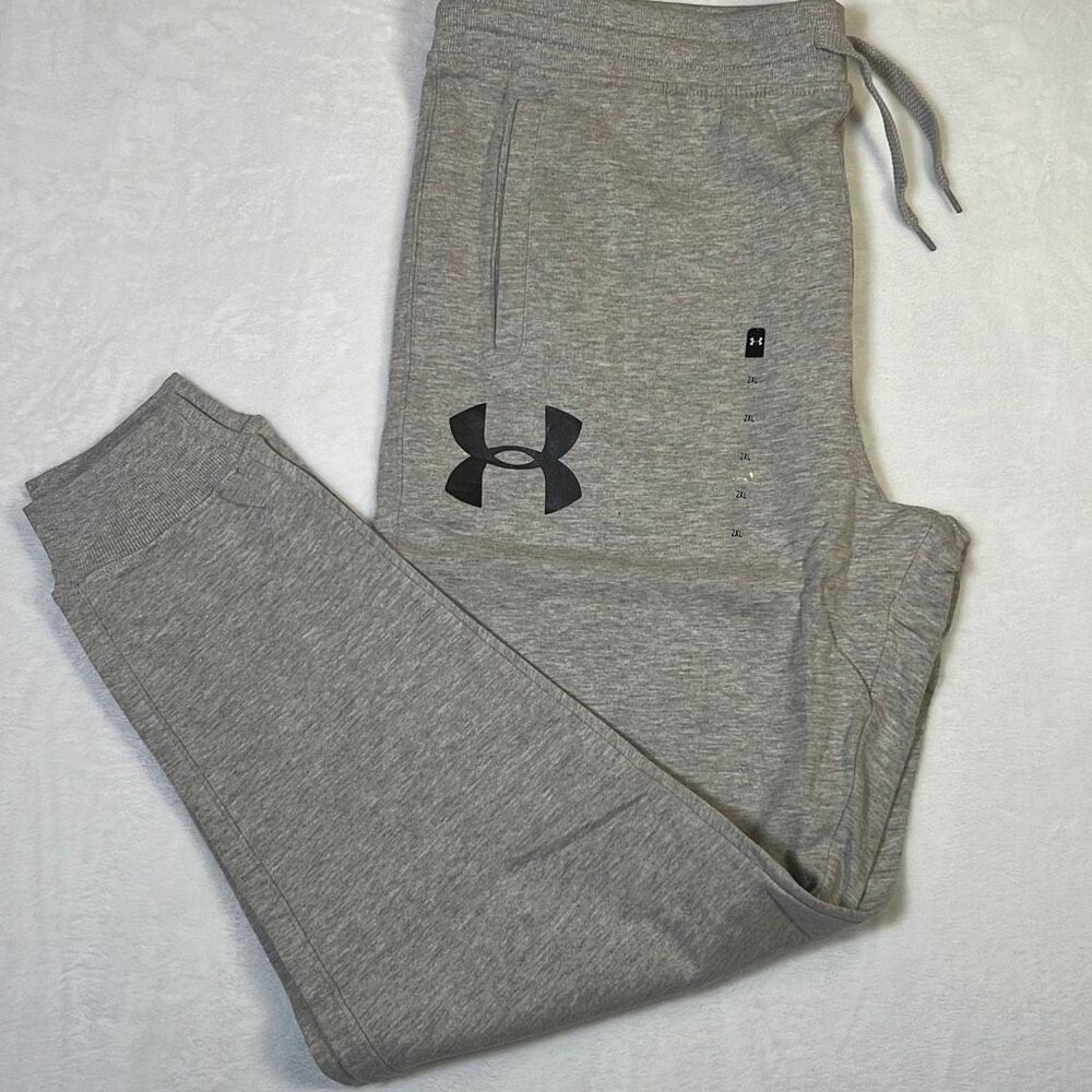 Under Armour UA Men's Rival Fleece Logo Joggers Sweatpants NWT- Men 2XL